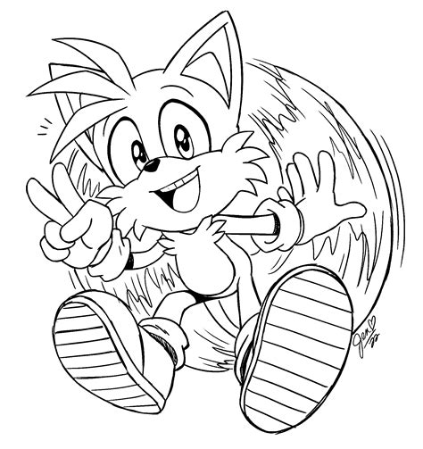 Printable Sonic And Tails Coloring Pages Tails Coloring Pages Images