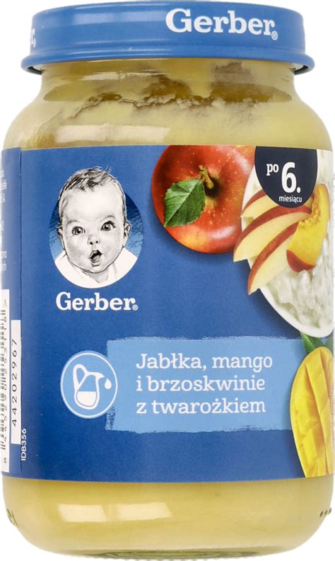 NESTLÉ GERBER owoce jabłko mango brzoskwinia z twarożkiem po 6 m cu