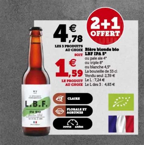 Promo Bi Re Blonde Bio Lbf Ipa Chez Hyper U Icatalogue Fr