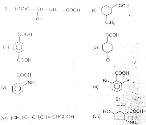 Give IUPAC Names Of The Following Compounds I HOOC Underset OH Un