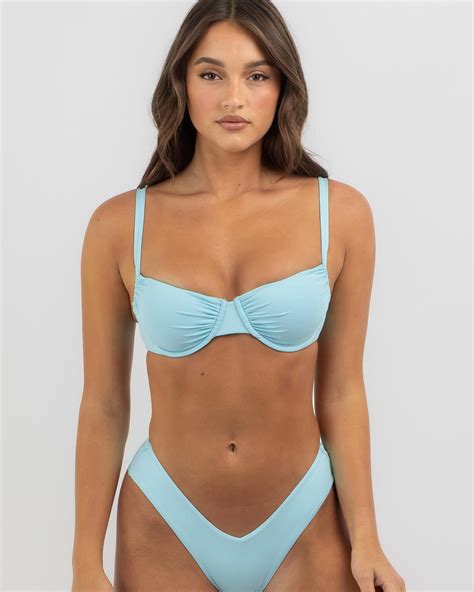 Shop Kaiami Alma Underwire Bikini Top In Pastel Blue Fast Shipping And Easy Returns City Beach