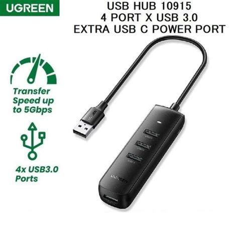Jual Adapter Usb Hub Ugreen Usb A To 4x Usb A 30 With Usb C Powerport