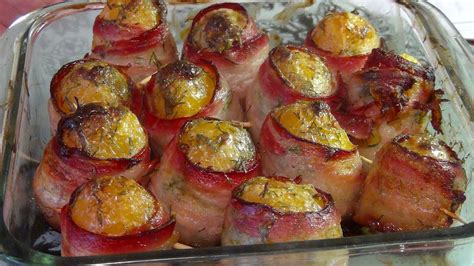 Картофель в беконе,как это вкусно... - YouTube