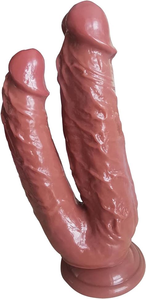 Amazon Realistic Texture Dildo Size Double Headed Dildo With Suction Cup Masturbator Dildo