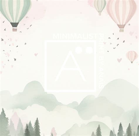 Editable Gender Neutral Hot Air Balloon Baby Shower Invitation Print And Digital Watercolor