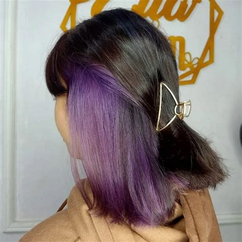 Black Hair With Purple Underneath