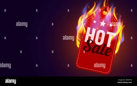 Realistic Fire Label Hot Deal And Sale Offer Text Banners With Shiny Flame Effect Isolated