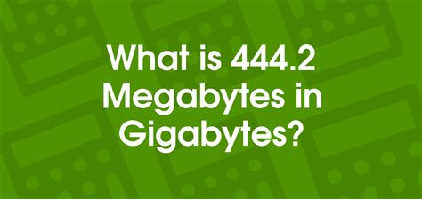 4442 Megabytes To Gigabytes 4442 Mb To Gb Convertilo