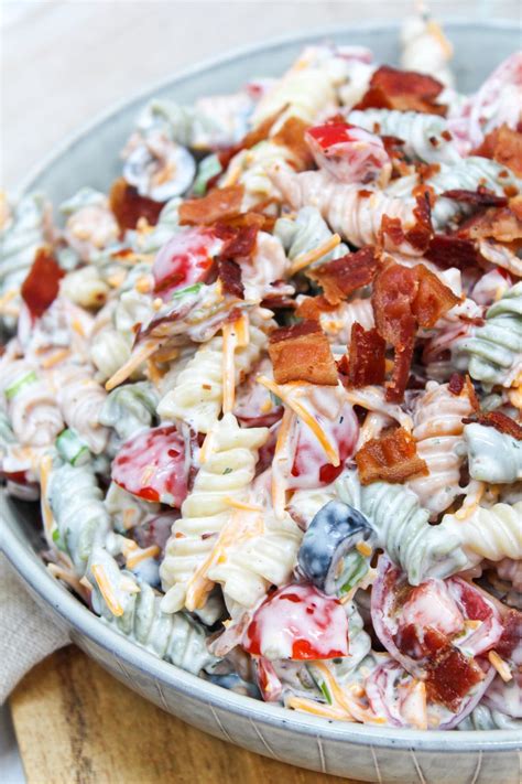 Cheddar Bacon Ranch Pasta Salad Cheese Curd In Paradise
