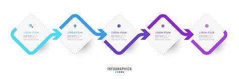 Vector Infographic label design template with icons and 5 options or ...