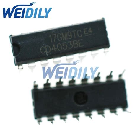 10PCS CD4053 CD4053BE HEF4053 cd4053be 4053 DIP 16 Analog Switch IC ...