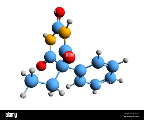 3d Image Of Phenobarbital Skeletal Formula Molecular Chemical