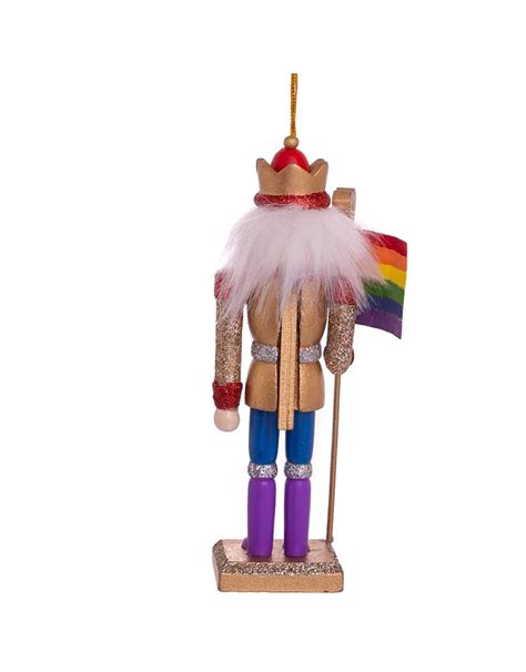 Kurt Adler Gay Pride Nutcracker Holding Pride Flag Inch Digs N Gifts