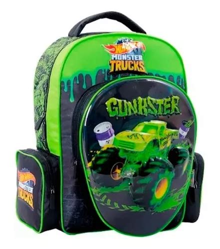 Mochila Espalda Espalda Green Color Verde Oscuro Dise O De La Tela Hot Wheels