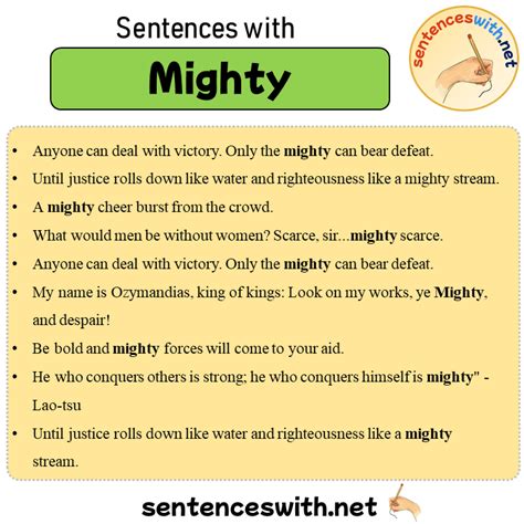 Sentences with Mighty, Sentences about Mighty in English ...