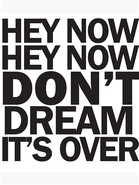 "Crowded House - Don't Dream It's Over" Poster for Sale by The80sguy | Redbubble