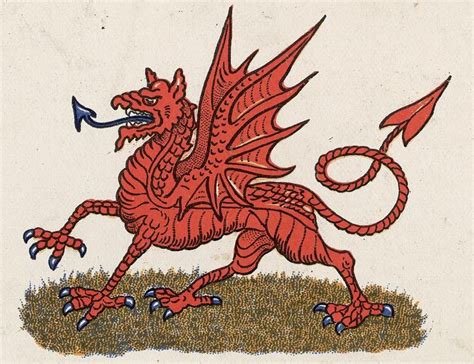 Welsh Dragon By Hulton Archive Welsh Dragon Medieval Dragon Poster