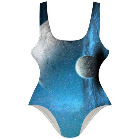 Ownsummer Galaxy Cosmos Starry Sky Planet Pattern Stylish One Piece Swimsuit For Women 80