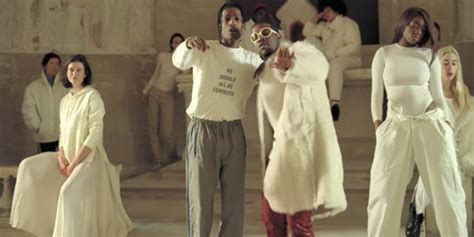 A Ap Rocky Wears Diors Feminist T Shirt In Music Video Apologizing To