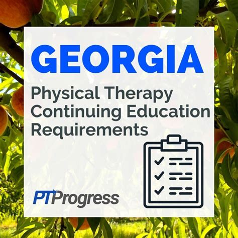 Georgia Physical Therapy Continuing Education Requirements