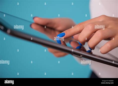 Lovely Blonde Wearing White Blouse Stock Photo Alamy