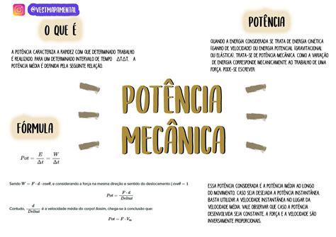 Formula Potencia Mecanica - Potência mecânica [resumos, fórmulas e mapas mentais] - Infinittus