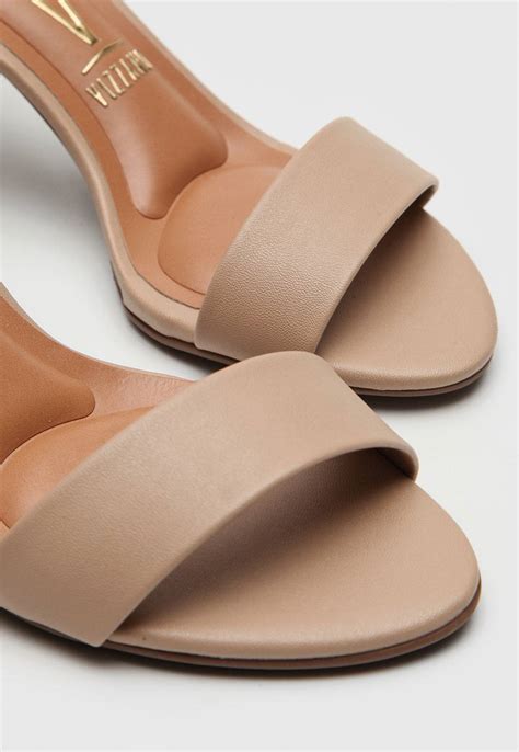 Sandália Vizzano Salto Fino Nude Compre Agora Dafiti Brasil