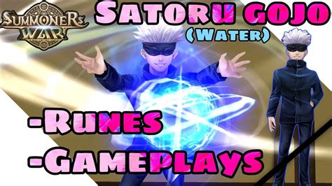 Summoners War Satoru Gojo Water Runes Gameplays Youtube