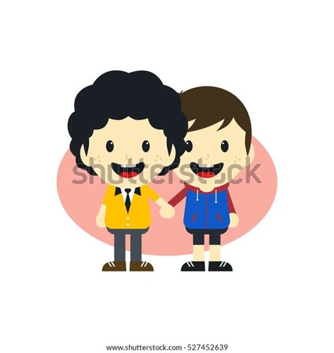 Lovely Adorable Gay Couple Cartoon Character Stock Illustration 527452639 Shutterstock