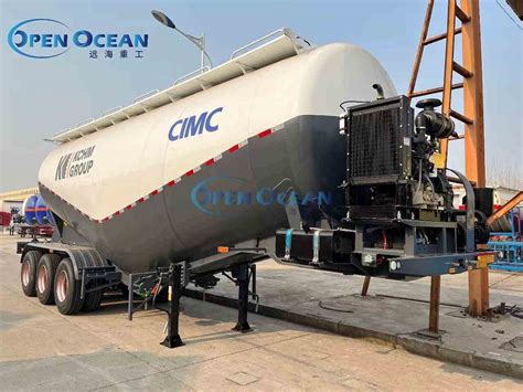 Axle Bulk Cement Tank Truck Ton Bulk Powder Tanker Semi Trailer