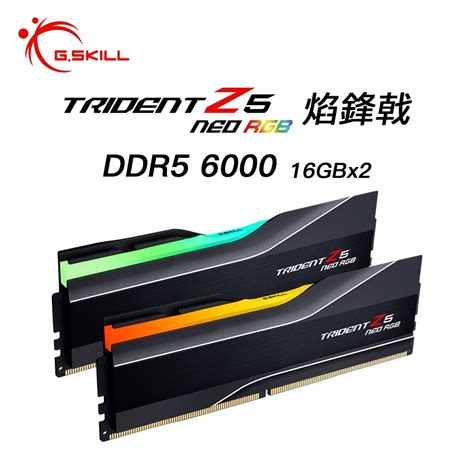 芝奇gskill焰鋒戟rgb 16g32g2 雙通 D5 6000 Cl28~36黑 For Amd Expo 蝦皮購物