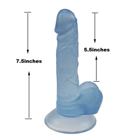 Jelly Blue Realistic Dildo With Suction Cup Buy Sex Machine Sex Toys 100 Secure