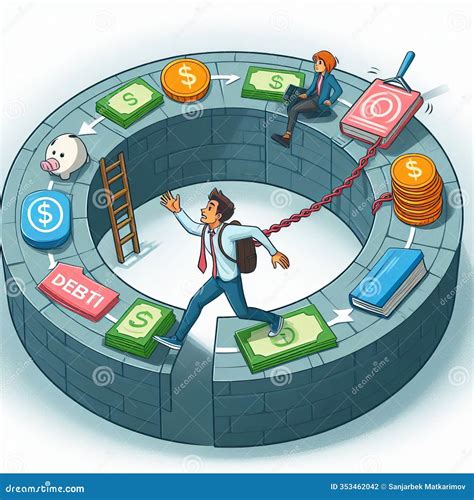 The Student Debt Trap stock illustration. Illustration of creative