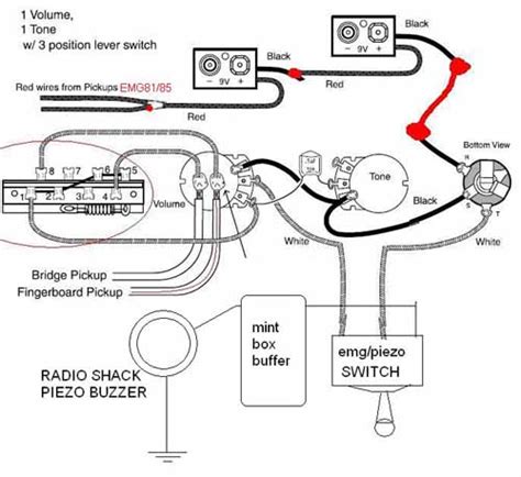 Piezo Preamp Wiring Diagram