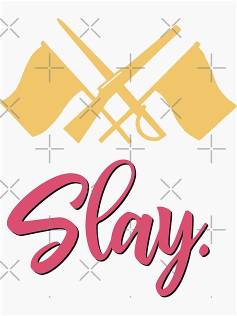 Slay Color Guard Flag Rifle Sabre Sticker By BandMomDesigns