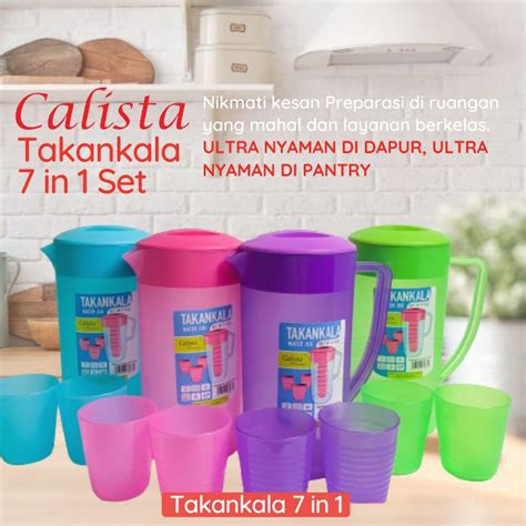 Jual Calista Takankala Teko Set In L Lengap Dengan Gelas