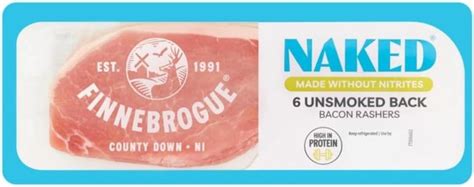 Finnebrogue Artisan Naked Bacon Unsmoked Back Bacon Rashers G Amazon Co Uk Grocery