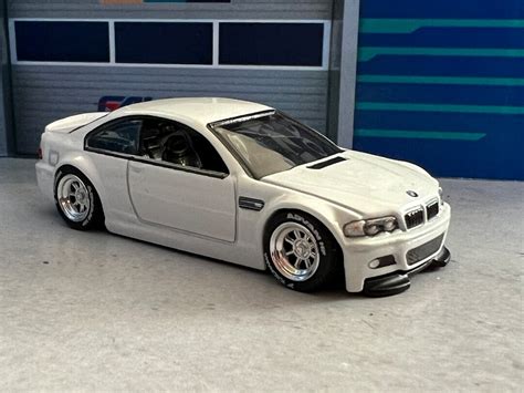 Hot Wheels White Premium BMW E46 M3 With Custom Real Rider Wheel Swap Etsy
