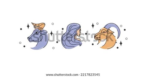 Astrological Earth Element Zodiac Signs Vector Stock Vector (Royalty ...