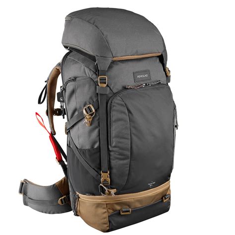 Backpacking Rucksack TRAVEL 500 50 Liter abschließbar Herren grau ...