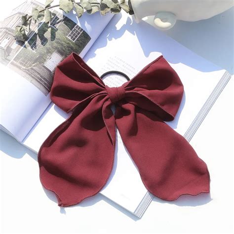 Модная атласная лента для волос; бант принцессы; эластичная резинка для ...