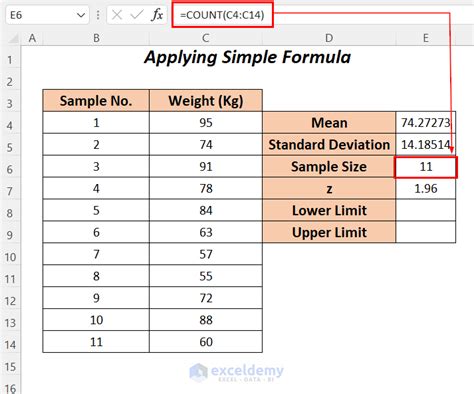 How To Find Upper And Lower Limits Of Confidence Interval In Excel