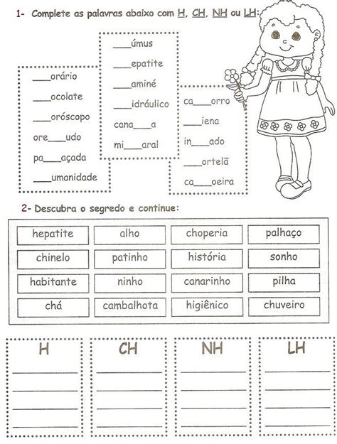 Atividades Ch Lh E Nh Para Imprimir Online Cursos Gratuitos