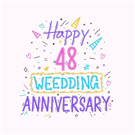 Happy Th Wedding Anniversary Hand Lettering Years Anniversary