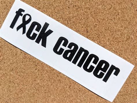 Fuck Cancer Decal Cancer Survivor Sticker Cancer Ribbon Car Window Bumper Sticker Oncology