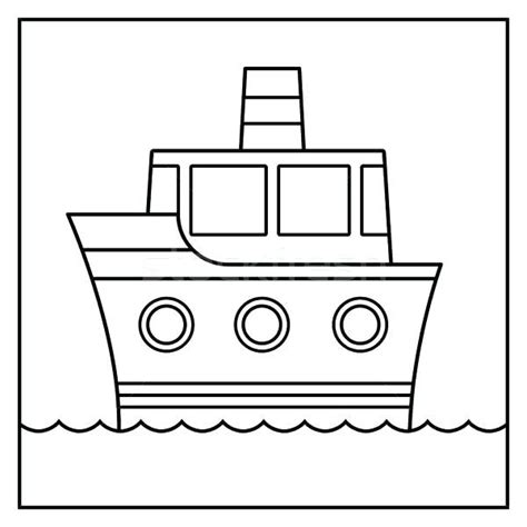 Ship Outline Drawing | Free download on ClipArtMag