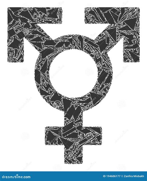 Detritus Mosaic Polyandry Sex Symbol Icon Stock Vector Illustration Of Multiple Debris 194606177