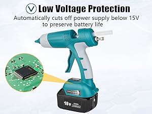 Amazon Taingwei Cordless Hot Glue Gun Kit For Makita V Lxt Battery W Led Digital Hot