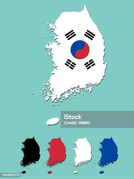 South Korea Map Stock Illustration Download Image Now Art Asia