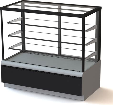 Купить Холодильная витрина Полюс Cube ВХСв-1.3д ТЕХНО серый в кредит в ...